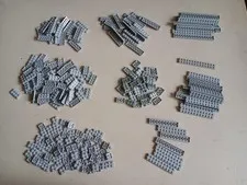 LEGO LOT 310 LIGHT BLUISH GRAY FLAT PLATES 2X2 2X3 2X4 2X6 2X8 2X10 2X12 2X16