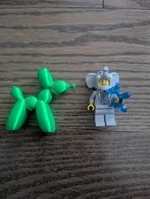 Lego BAM ELEPHANT MAN and Green Balloon Dog  3D Printed small