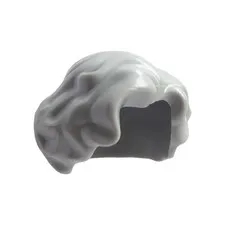 LEGO Light Bluish Gray Minifigure, Hair Female Short, Wavy w/ Side Part inv.617