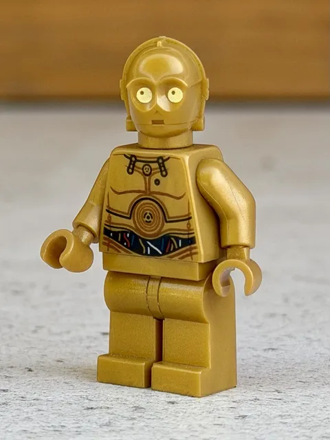 LEGO Star Wars C-3PO Colorful Wires Pattern Protocol Droid Minifigure sw0365