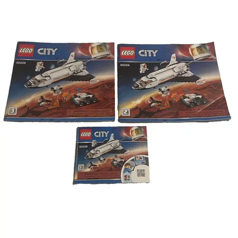 Lego City Mars Research Shuttle Manuals Set 1-3 60226