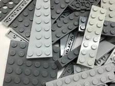 LEGO Lot of 159 Assorted shades of Gray Bricks Plates Slopes Loose Parts Pieces