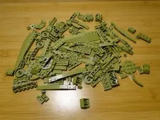 Lego Olive Green Parts Pieces Bricks Plates Lot Angles