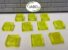 (J7/1/19) LEGO 10 x 3024 Flat Plate 1x1 Trans Yellow