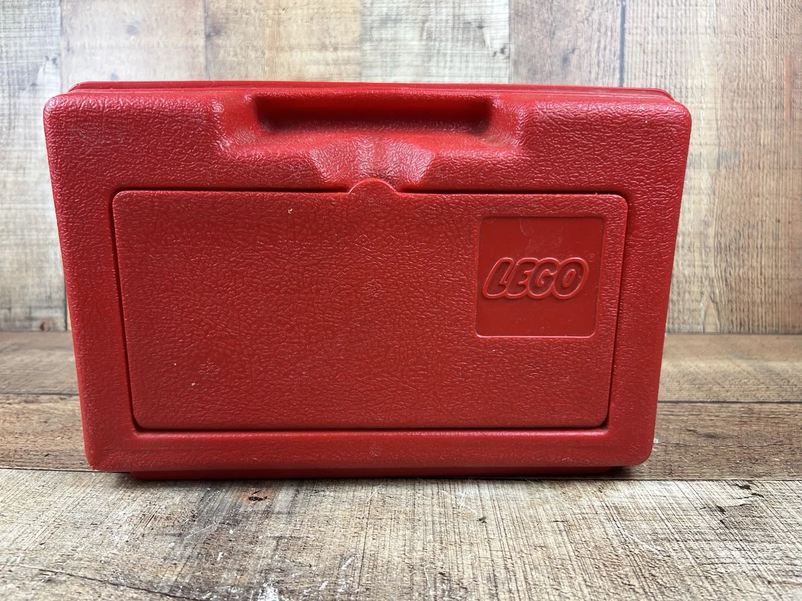 Vintage 1982 Classic Red Lego Storage Box Carrying Case Made USA Small Crack