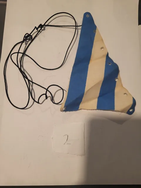 OEM Lego Triangle Sail 6274 Caribbean Clipper Blue White Stripes Pirates & cord