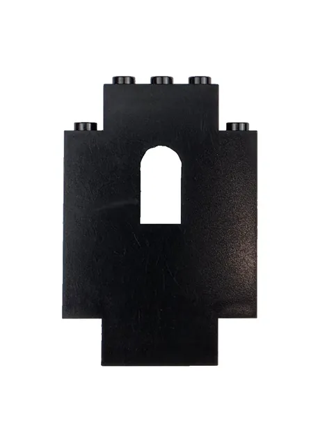 LEGO Vintage Castle Pirates Black Panel 2 x 5 x 6 Wall with Window #4444