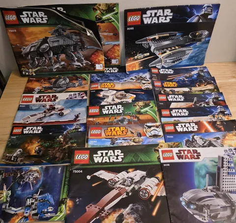 Vintage LEGO Star Wars Instruction Manual Lot - Space Ships - 17 Total