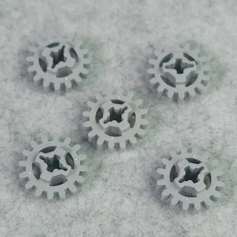 LEGO 32269 Technic Gear 20 Tooth Double Bevel Light Bluish Gray x4 Lt Gray x1