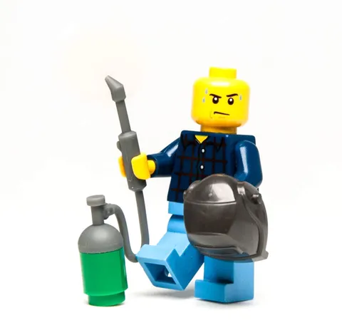 Lego Speed Champions Minifigure - Welder Mechanic (sc020) 75875 Ford
