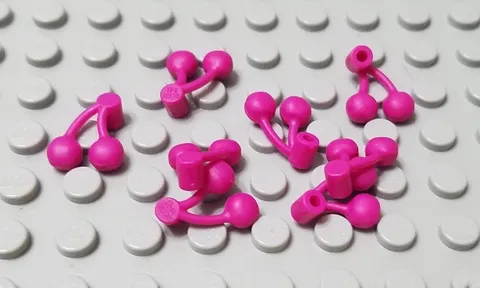LEGO Lot of 8 Magenta Minifigure Cherries Food Kitchen Accessories