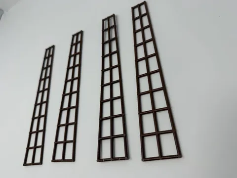 LEGO Pirate Ship Mast Rigging Shrouds x 4 Vintage Imperial Long 27 x 5 Brown