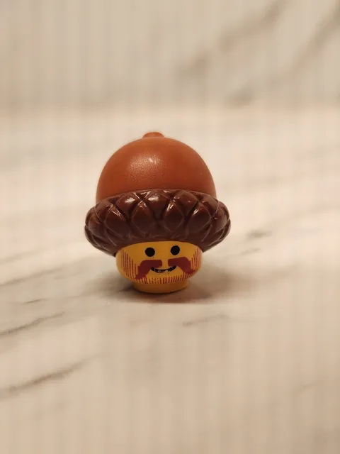 Lego Dark Orange Minifigure Headgear Hat Acorn