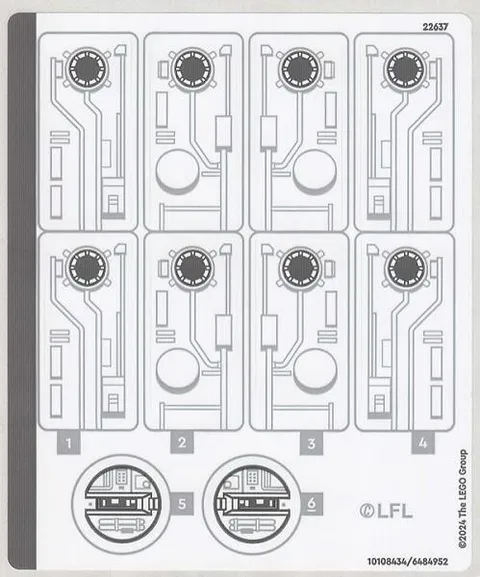 LEGO STICKER SHEET 75376 TANTIVE IV New from set