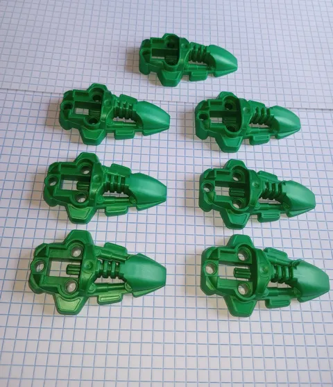 7 Bionicle Lego 44138 in Pearl Green Rahkshi Foot Feet Genuine Lego WYSIWYG 7 pc