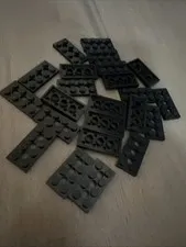 LEGO 3709 Black Technic, Plate 2 x 4 with 3 Holes 28 Pieces