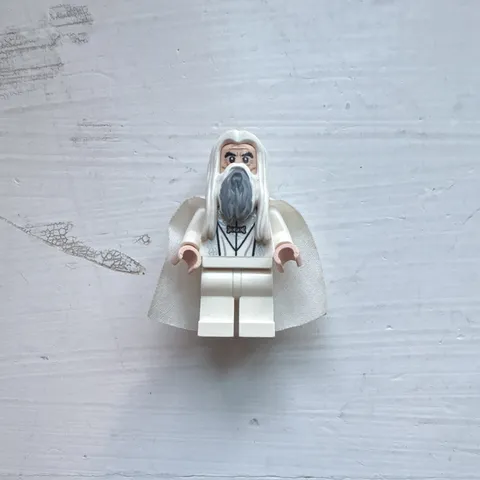 LEGO Lord of the Rings Saruman Minifigure LOR058 - White Cape Gray Beard