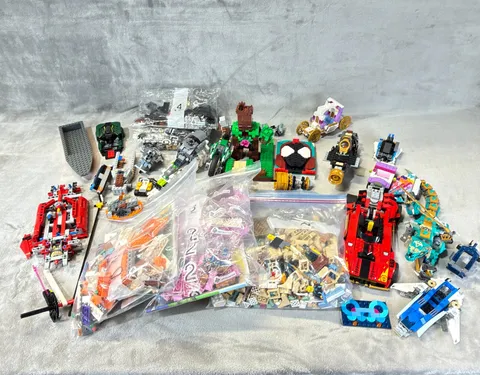 10 lbs LEGO Semi Built Mixed Themes Ninjago Marvel Parts Vehicles *Partial Sets