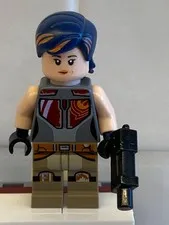 Sabine Wren LEGO Star Wars Rebels Minifigure! Head has bite marks, Read DISC!