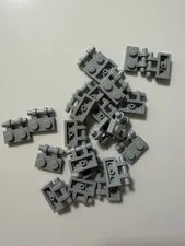 LEGO Parts 2540 (5pcs) Light (Bluish) Gray Plate Modified 1 x 2 w Handle on Side