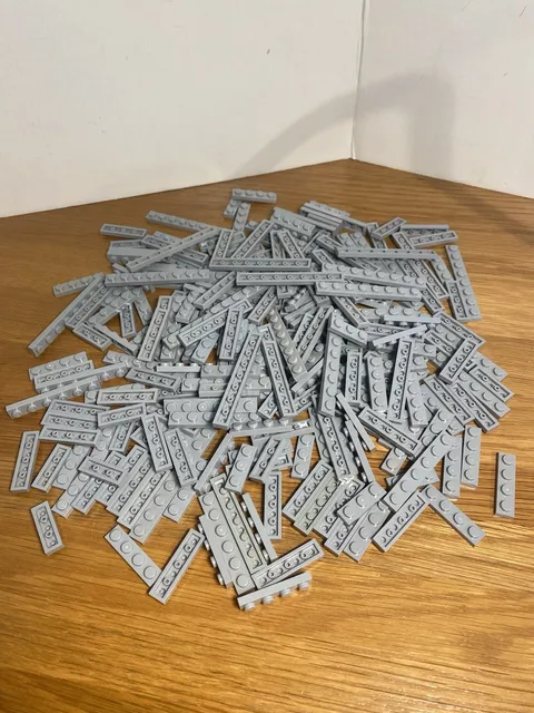 LEGO LOT A (200+) LIGHT BLUISH GRAY PLATES  1X3 1X4 1X6 1X8