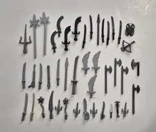 LEGO Ninjago Castle Fantasy Weapons Accessories Lot 44 pcs Swords Axes Spears