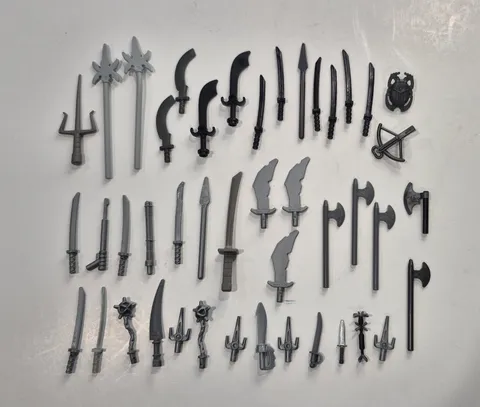 LEGO Ninjago Castle Fantasy Weapons Accessories Lot 44 pcs Swords Axes Spears