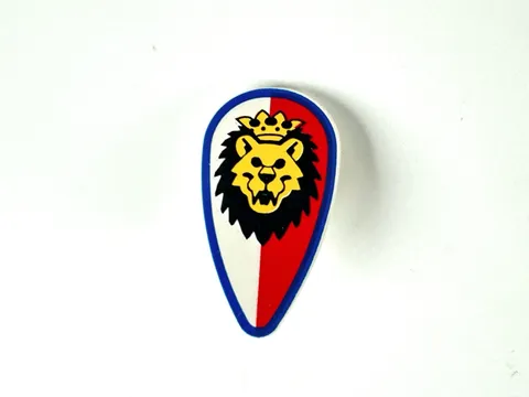 LEGO Castle 2586p4d Shield Oval w/Lion Head Red & White Background Great Cond