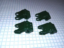 4 Dark Green Bionicle Lego 64251 Hero Factory Fist with Axle Hole - 3 fingers