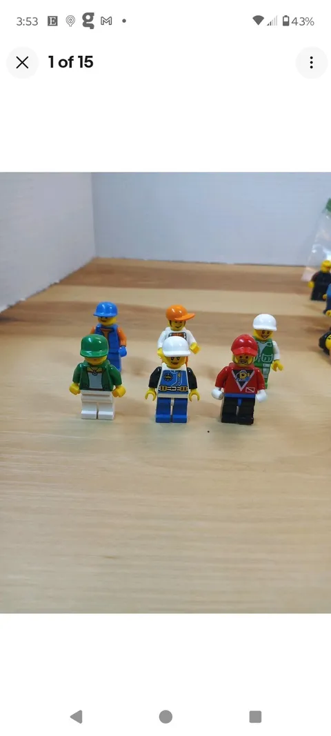 Lego Minifigure All Lego Figures With Baseball Hats Mixed Lot Of 6