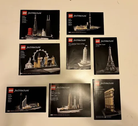 LEGO ARCHITECTURE Lot Of 8 Instruction Manuals Only