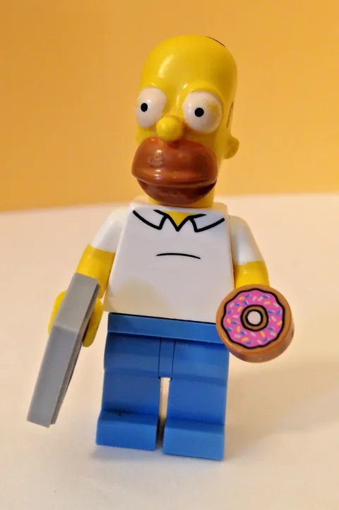 Lego sim007 Homer Simpson - Minifigure - Collectible/The Simpsons - stand/donut