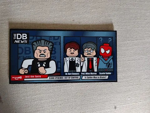 LEGO Marvel Daily Bugle stickerd Tile, Spider-Man DB News, 1 Piece
