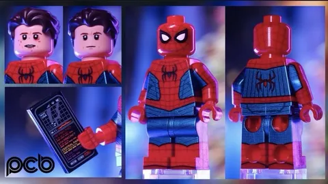 LEGO Marvel Phoenix Customs PCB Classic Arachnid Spider-Man NWH Minifigure