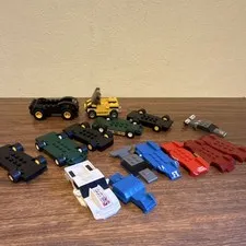 LEGO  car Vehicle Parts Lot w/ Chassis & Wheels, Multicolor Printed Parts rare