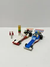 Vintage Lego 6591 Nitro Dragsters With Minifigures Near Complete