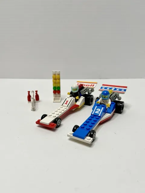 Vintage Lego 6591 Nitro Dragsters With Minifigures Near Complete
