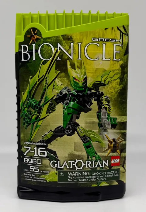 LEGO BIONICLE GLATORIAN 8980- GRESH- NIB/Sealed- Great Condition- 2 Small Scuffs