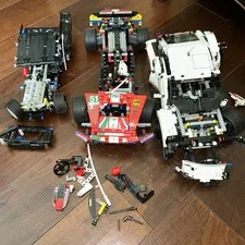 3 Lego Technic Cars For Parts Mostly Complete Ferrari Porsche Bugatti