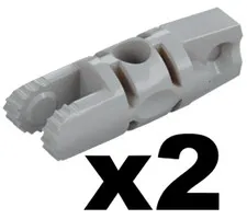 Lego NEW Lt Bluish Gray HINGE CYLINDER Locking Fingers 1x3 Qty 2 Part 54662 LG2