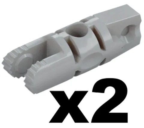 Lego NEW Lt Bluish Gray HINGE CYLINDER Locking Fingers 1x3 Qty 2 Part 54662 LG2