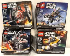 Lego Star Wars 75125 75162 75193 & 75194 Microfighter Lot -new damaged/open box