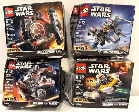 Lego Star Wars 75125 75162 75193 & 75194 Microfighter Lot -new damaged/open box