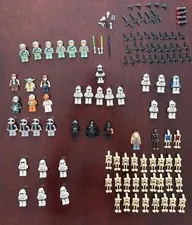 ⁠LEGO Star Wars Minifigure Collection Lot - 50+ Minifigs, Blasters, Lightsabers