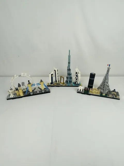 x3 Lego Architecture London 21034  Dubai 21052, Paris 21044