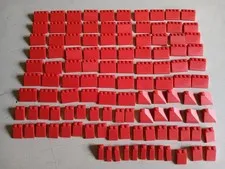LEGO BULK LOT OF 114 RED ROOF SLOPES 33° 3X1 3X2 3X3 3X4