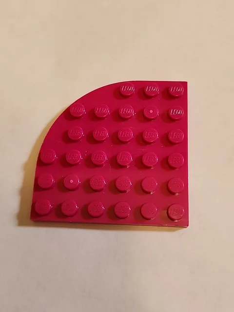 LEGO Plate Magenta 6x6 w/ Round Corner FREE SHIPPING 