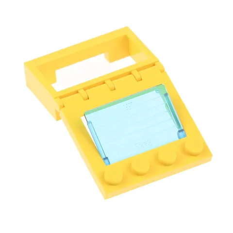 1x LEGO Vehicle Hinge Roof 4x4 Yellow Dark Blue Holder 4214 2348b 2349