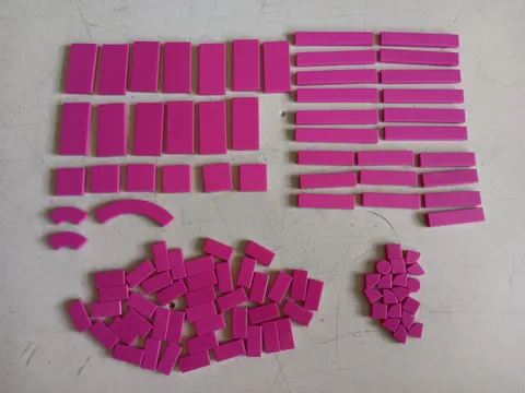LEGO BULK LOT OF 102 MAGENTA PINK SMOOTH TILES 1X1 1X2 1X4 1X6 2X2 2X4