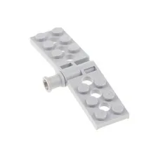 1x LEGO Hinge Plate 2x4 Grey Long Pin Grey 3 Holes 32054 98286